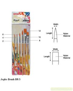 Kuas Lukis Cat Air Cat Minyak Akrilik Set Bentuk Kuas Beda Joyko Brush BR-5