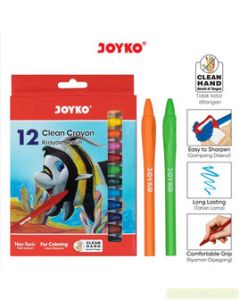 Contoh Krayon Bersih Joyko Clean Crayon CLCR-12 merek Joyko