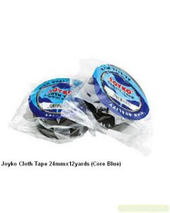 Foto Lakban Kain Jilid Selotip Double Tape  Joyko Cloth Tape 24mmx12yards (Core Blue) merek Joyko
