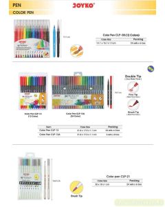 Contoh Joyko Color Brush Pen CLP-21 (10 Color) Metalic Brush Pena Kuas Warna Menggambar Melukis merek Joyko