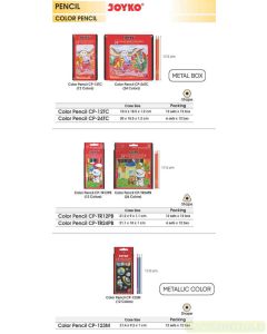 Jual Pensil Gambar 12 Warna Joyko Color Pencil CP-123M (12 Color) termurah harga grosir Jakarta