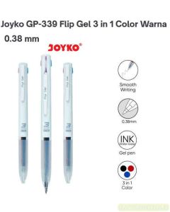 Contoh Pulpen gel Joyko Gel Pen GP-339 Flip Gel merek Joyko