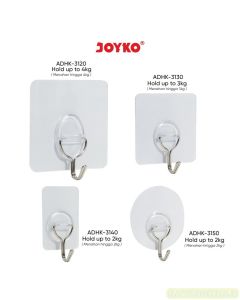 Contoh Gantungan Kaitan Cantolan Joyko Adhesive Hook ADHK-3130 merek Joyko