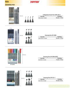 Gambar Pena Menggambar Joyko Drawing Pen DP-298SA12 merek Joyko