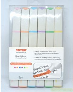 Foto Texliner Stabilo Pewarna/Penanda Tulisan Joyko Highlighter HL-72FRN-6 merek Joyko