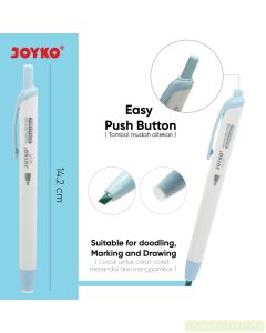 Gambar Joyko Highlighter HL-77-6 Texliner Stabilo Pewarna/Penanda Tulisan merek Joyko