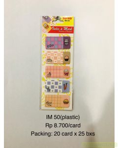 Contoh Sticky Note Pesan Tempel Joyko Index & Memo IM-50 (Plastic) merek Joyko