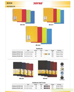 Jual Buku Tulis Catatan Diary Agenda Bergaris Spiral Soft Cover  Joyko Notebook NB-681 terlengkap di toko alat tulis