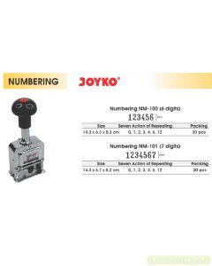 Joyko Numbering NM-100 (6 digits) Stempel Angka Penomoran Otomatis