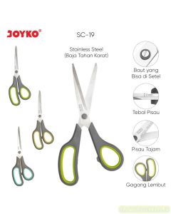 Jual Gunting Serbaguna Kertas dan Kain Joyko Scissors SC-19 termurah harga grosir Jakarta