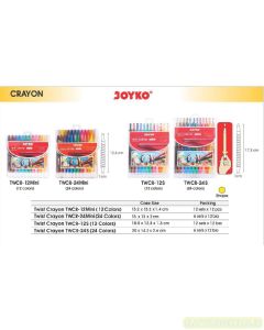 Contoh Joyko Screw Crayon TWCR-24mini  Crayon Putar Mini Twist  merek Joyko