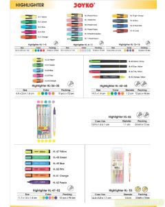 Jual Texliner Stabilo Pewarna/Penanda Tulisan Joyko HighLighter HL-26 / HL-27 / HL-28 / HL-29 / HL-30  Minilite Yellow terlengkap di toko alat tulis