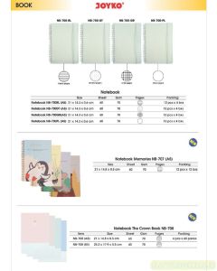 Gambar Joyko Notebook NB-700 Grid (A5) Buku Tulis Catatan Diary Agenda Bergaris Spiral Garis Kotak merek Joyko