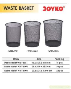 Contoh Tempat Sampah Jaring Bulat  Joyko Waste Basket WTBT-6001 merek Joyko