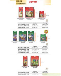 Contoh Joyko Color Pencil CP-106 (24 Color) Pensil Gambar 24 Warna merek Joyko