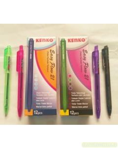 Contoh peralatan sekolah Kenko 21 Ballpen Easy Flow Bollpoint Pulpen Pena Tulis dan gambarnya