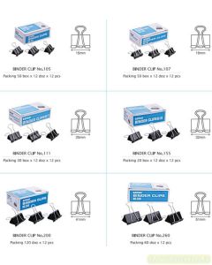 Macam macam stationery Kenko Binder Clip 155 Penjepit Kertas dan gambarnya
