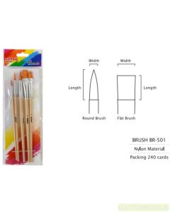 Contoh alat tulis Kuas Lukis Kenko Brush BR-501 dan gambarnya