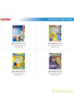 Contoh atk Kenko IDV-A410 Index Divider Pembatas Buku dan gambarnya