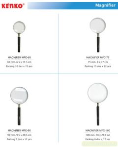 Macam macam peralatan sekolah Kenko MFG-100 Magnifier Kaca Pembesar dan gambarnya