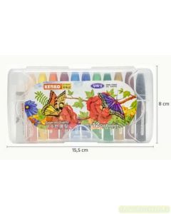 Katalog alat tulis sekolah Kenko 12 Colour Oil Pastel Pewarna Krayon dan gambarnya