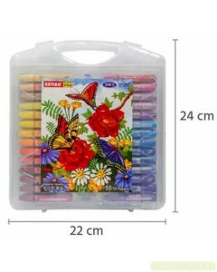 Brosur gambar atk Kenko 55 Colour Oil pastel Pewarna Krayon