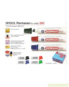 Katalog alat tulis sekolah Snowman 500 Jumbo Permanent Marker Black Spidol Hitam dan gambarnya