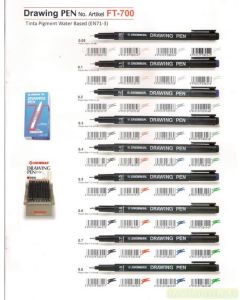 Contoh atk Snowman FT-700 0.4 Drawing Pen Blue Pena Gambar dan gambarnya
