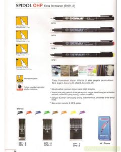 e-catalogue gambar stationery Snowman OHP Permanent Marker OPM-4  (Medium -4 Colour) Pena Spidol
